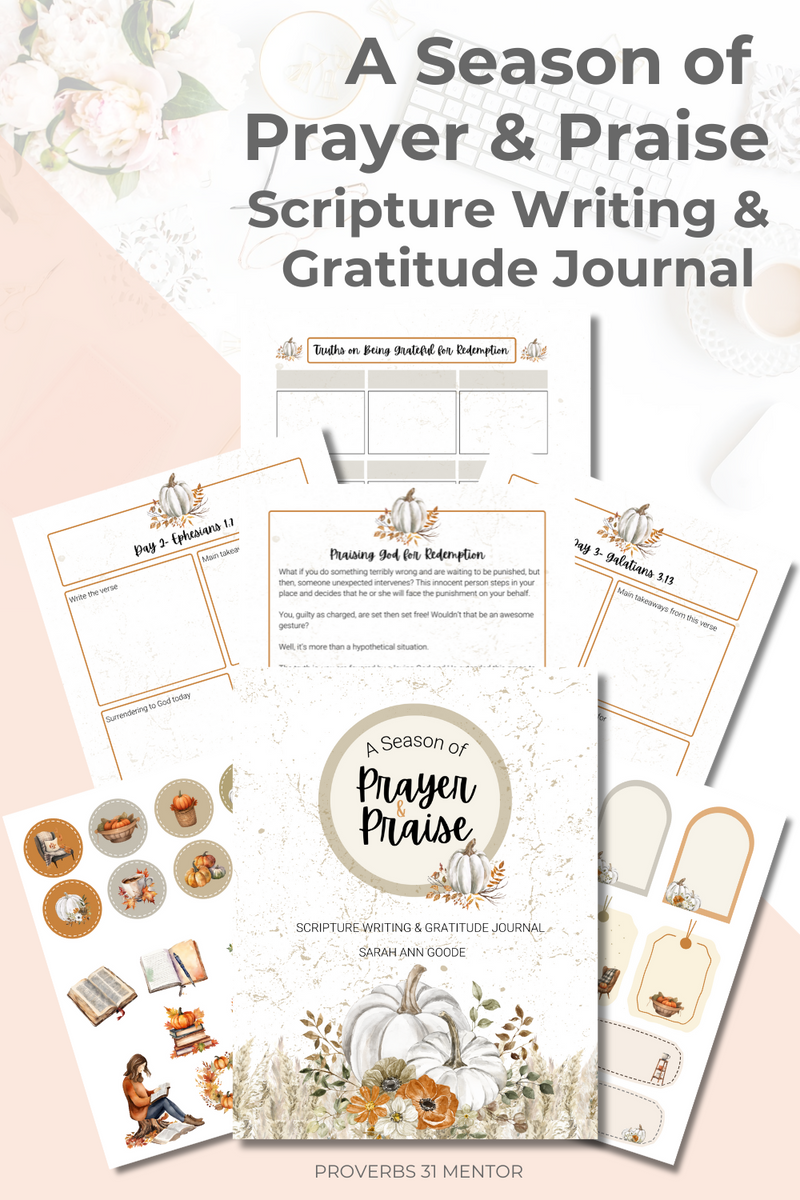 Christian Gratitude Journal: 100 Days of Praise – Proverbs 31 Mentor