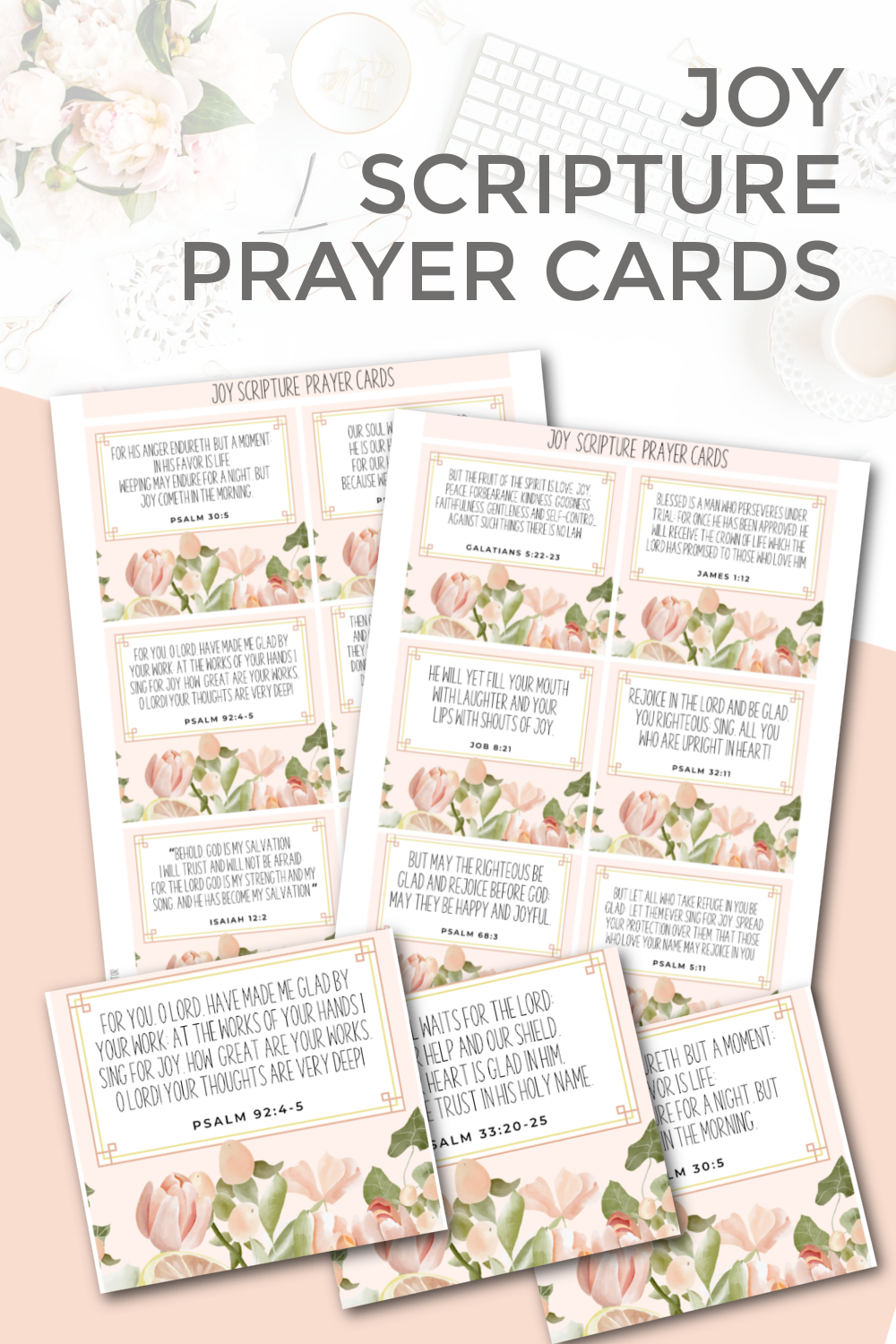 Joy Scripture Prayer Cards