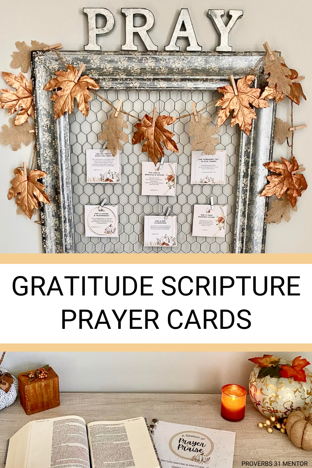 Christian Gratitude Bundle: Gratitude Journal and Gratitude Scripture Prayer Cards