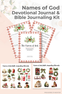 Names of God Devotional Journal and Christmas Bible Journaling Kit