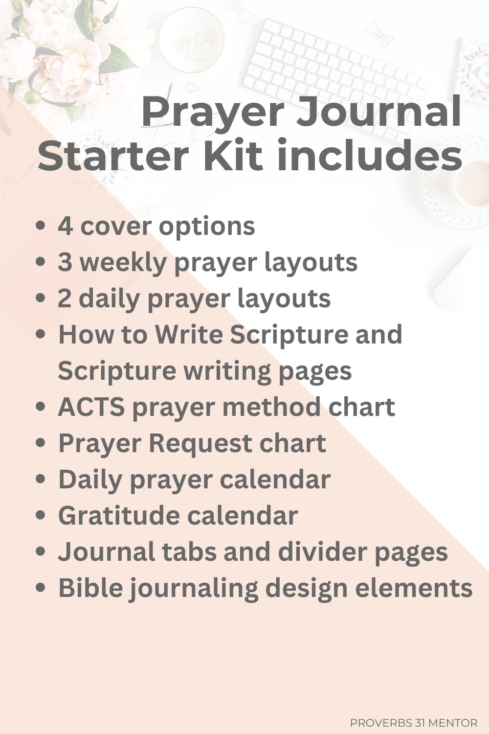 Prayer Journal Binder - 7.25 in x 9.25 in