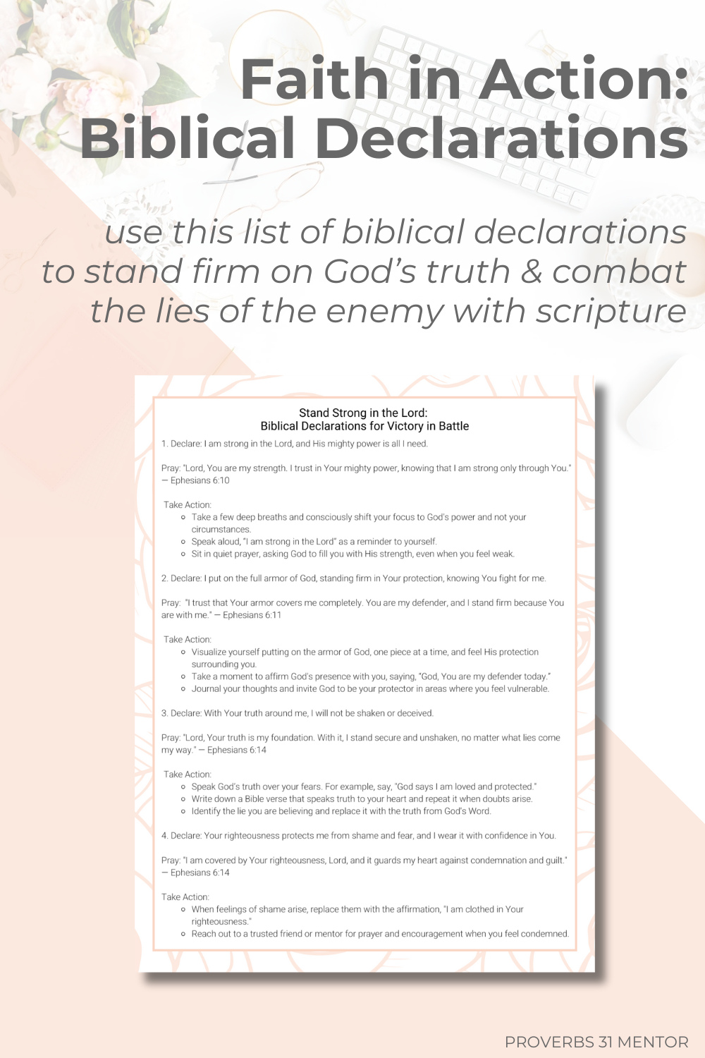 She Stands Firm Bible Study Guide: A Journey Through the Armor of God -FILLABLE