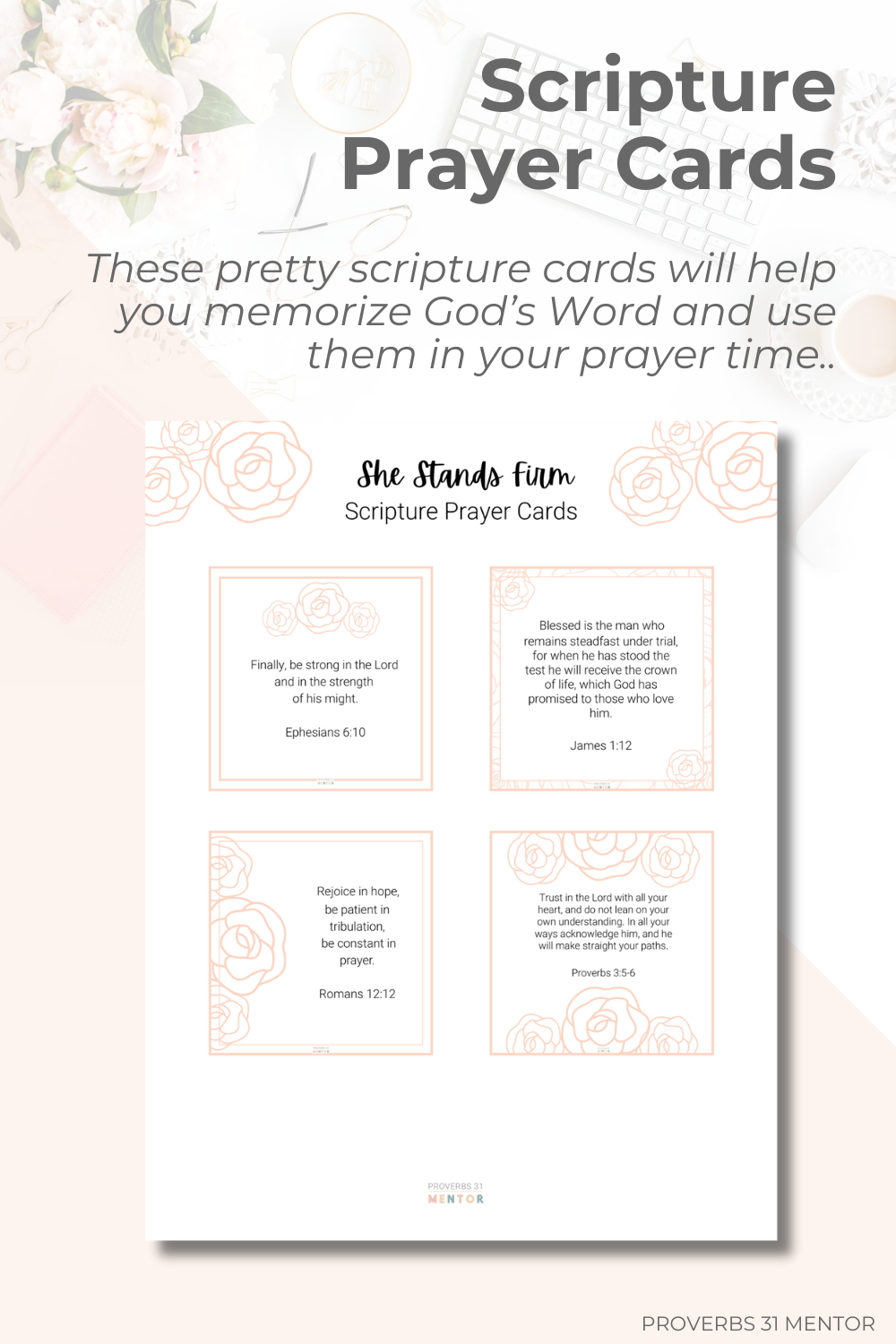 She Stands Firm Bible Study Guide: A Journey Through the Armor of God -FILLABLE