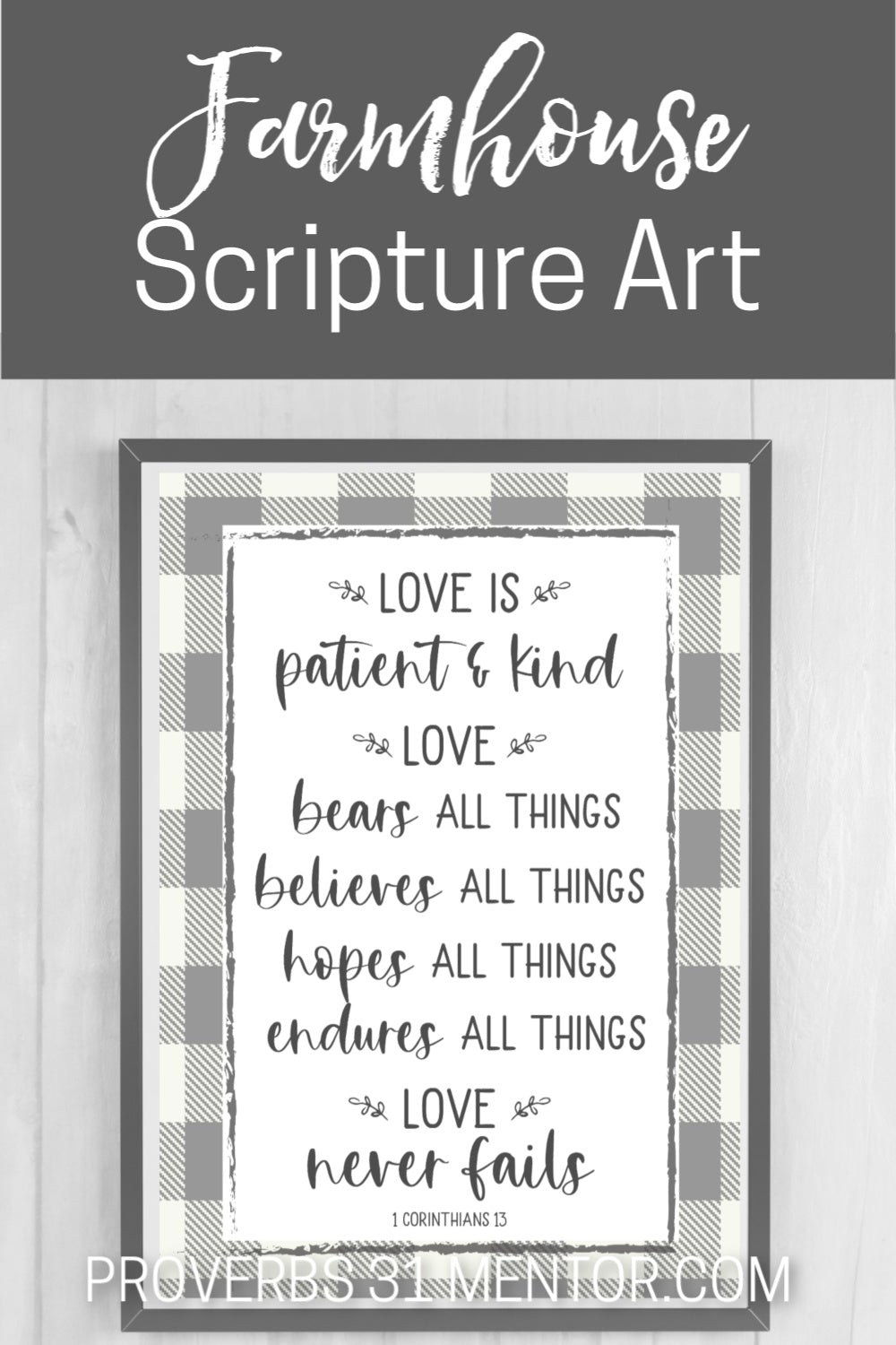 1 Corinthians 13 Scripture Art Print