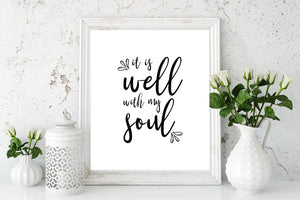 It Is Well With My Soul Scripture Art Print