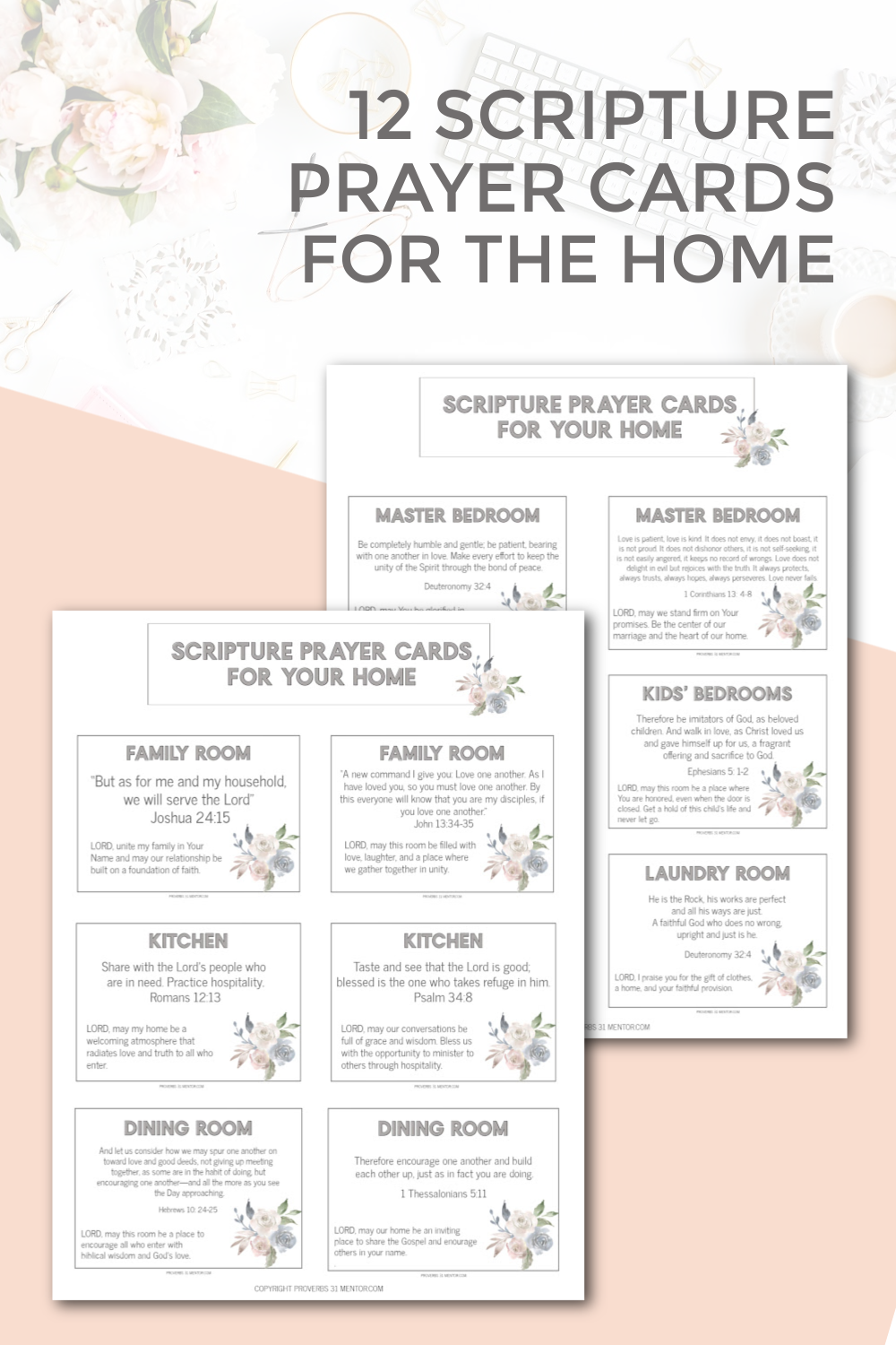 Scripture Prayer Cards for the Home